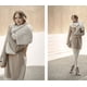 thumbnail image 2 of Bufandas de lana hechas a mano para mujer engrosadas en invierno, color sólido, cuellos cálidos de punto para amantes de los estudiantes (beige), 2 of 5