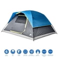 thumbnail image 4 of Ozark Trail, 6-Person Dome Tent, Rain Fly, Easy to Assemble Fiberglass Poles. Blue Color, Ideal for Family Camping, 14.55lbs, 4 of 7
