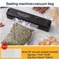 thumbnail image 1 of DEBGFS 1 Set Vacuum Sealer Machine Food Vacuum Sealer For Food Saver - Automatic Air Sealing System For Food Storage Dry And Moist Food Modes Compact Design With 20pcs Seal Bags Starter K,Black,none, 1 of 7