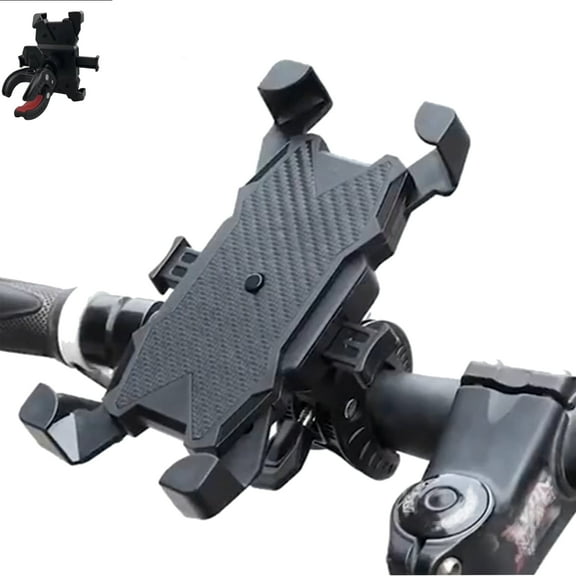 Beaupretty 360 Degree  Motorcycle Bike Handlebar Mount Holder Bicycle For iPhone Samsung Cell Phone GPS.
