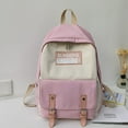 thumbnail image 1 of Fashion Women Nylon Zipper Capacity Student Backpack Travel Couple Bag, 1 of 2