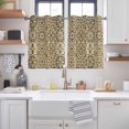 thumbnail image 2 of Traditional Morocco Kitchen Curtains Window Panels, Vintage Abstract Geometric Art Brown Insulated Window Treatment Curtain, Grommet Curtains for Bedroom/Living Room/Bathroom, 2 Piece 42"Wx54"L, 2 of 8