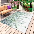 thumbnail image 4 of Outdoor Rug 3x5 ft Sage Green Eucalyptus Outdoor Large Area Rug Non Slip Rubber Watercolor Leaves Front Door Mat RV Rug Camping Carpet Patio Outdoor Rugs for Backyard Balcony Deck Porch Indoor, 4 of 9