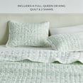 thumbnail image 2 of Floral Printed Reversible Quilted Coverlet Set with Shams, 3-Piece, Full / Queen Size, 2 of 6