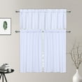 thumbnail image 7 of Kitchen Curtain Blackout Cafe Curtain 45 Inch Tier Curtains Rod Pocket Window Treatment for Home Decor 2 Panels for Bathroom, 7 of 7
