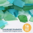 thumbnail image 4 of Sinkoo Sea Glass for Crafts, 16oz Versatile Decorative Frosted Seaglass Pieces, Vase Filler, DIY Art Craft Supplies, Beach Weddings, Home Decor(Green/Aquamarine/White), 4 of 7