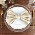 thumbnail image 6 of Efavormart Cloth Napkins Set of 25, 20x20  Inch Beige Seamless Dinner Napkins, Washable Linen Table Napkin Cloth with Hemmed Edges for Weddings, Party and Banquet, 6 of 11