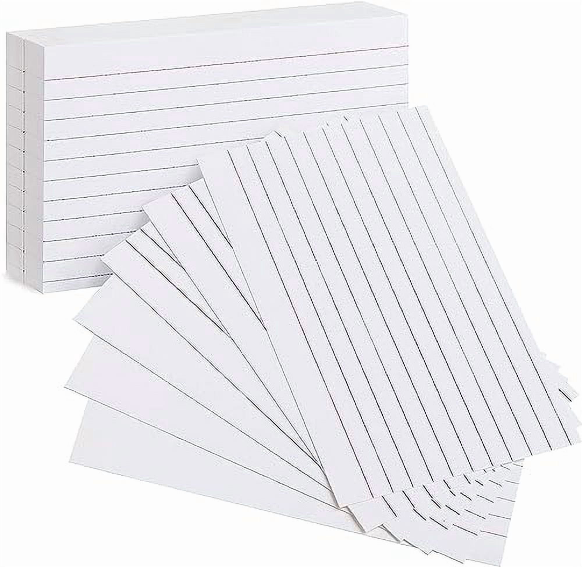 100 Pack of Bulk Wholesale 3"x5" Lined White Index Cards Containing 100 Index Cards Per Pack for Students, Teachers, Classrooms and Office - 10,000 Count 3"x5" Lined White Index Cards