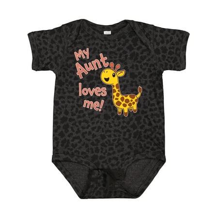 

Inktastic My Aunt Loves Me- Cute Giraffe Gift Baby Boy or Baby Girl Bodysuit