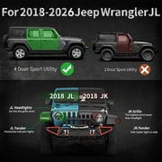 6In Powder Coated Running Boards Side Steps For 2018-2026 Jeep Wrangler JL 4 Door