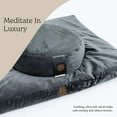 thumbnail image 3 of Mindful Modern Velvet Zabuton Luxurious Meditation Mat For floor, Graphite Grey, 3 of 6