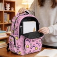 thumbnail image 5 of FKELYI Pink Bow Star Flower Print Kids Backpack for Girls 17 Inch School Backpacks Large Capacity Bookbag with Multi-Pockets Casual Daypack for Elementary Student, 5 of 7