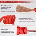 thumbnail image 2 of Jumper Cables with Alligator Clips for Milwaukee M18 for Starting Cars - 5.9FT, 2 of 10