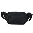 thumbnail image 1 of Hukapapa Bolso de mensajero simple de cuero para desplazamientos al aire libre maletín de viaje bolso portátil negro, 1 of 5