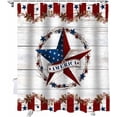 thumbnail image 5 of Farmhouse Independence Day Shower Curtain, Rustic Wood Shower Curtain Set with Hooks, Spring Summer Waterproof Fabric Shower Curtains for Bathroom Decor, 72x72 Inch Bath Curtain, 5 of 6
