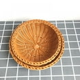 thumbnail image 4 of MesaSe Bread Baskets for Serving Imitation Rattan Baskets Stackable Fruit Baskets Food Serving Holders for Vegetables  Home  Kitchen  Restaurant  Outdoor, 4 of 7