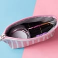 thumbnail image 4 of Kcolen -Tone Striped Zipper Pouch for Travel Makeup and Portable Storage Organizer Bag, 4 of 4