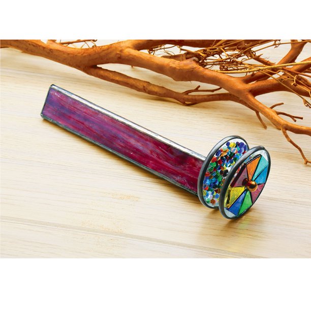 Stained Art Glass Kaleidoscope Prism