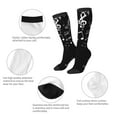 thumbnail image 5 of Zufioo Falling Musical Print Long High Thigh Socks Knee-High Warm Stocking Women Boot Sock Leg Warmer High Socks for Daily Wear, Cosplay, 5 of 6
