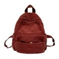 thumbnail image 1 of 654 Mochila Multifuncional Retro Versátil Pana Color Sólido Mochila Informal para Estudiantes (rojo) Rojo, 1 of 8