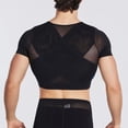 thumbnail image 4 of Men's Shapewear Nylon Front Button Corset Short Sleeve Breathable Shaping Tight Tank Top, 4 of 5