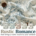 thumbnail image 4 of Linen Valance Curtain Farmhouse Blue Floral Window Valance for Bedroom, 16 Inch French Country Flower Small Drapes for Kitchen Light Filtering Window Treatments Rod Pocket 1 Panel, 4 of 8