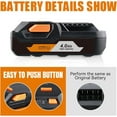 thumbnail image 4 of 4.0Ah Battery Replacement for RIDGID 18V Battery R840085 R840086 R840087 (2Pack), 4 of 8