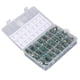 thumbnail image 3 of Kit de condensadores electrolíticos de 460 piezas, kit surtido de condensadores electrolíticos de aluminio en línea, 6,3 V-50 V, verde VoborMX herramienta, 3 of 8