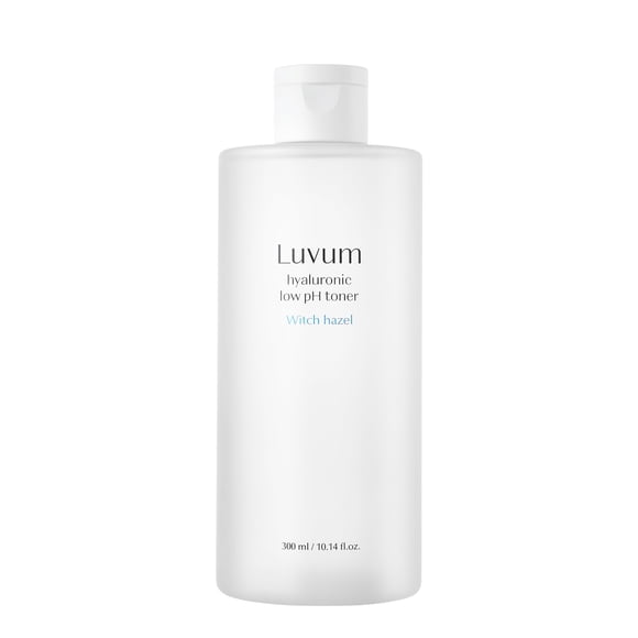 Tónico hialurónico de pH bajo Luvum Witch Hazel 10.15 fl. oz - Tónico de ácido hialurónico coreano - Extracto de hamamelis para calmar - Fórmula de pH bajo - Cuidado suave para pieles sensibles - Cuid