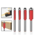 thumbnail image 2 of Set 4Pcs Cutting Straight Woodworking Router Trim Tool 6mm Flush Shank Bit Tools & Home Improvement, 2 of 9