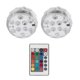 thumbnail image 3 of Luz de acuario IP67 Impermeable LED RGB Lámpara subacuática Control remoto Decoración Lámpara de noche, 2 piezas de luces Noticed HA006129-01, 3 of 7