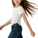 thumbnail image 3 of Blusas y camisas de manga corta con cuello redondo para niños, primavera y verano, color liso, manga corta, cuello redondo, camiseta para niños, parte superior de poliéster para niños, 3 of 4