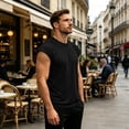 thumbnail image 2 of Mens Summer Shirts Cap Sleeve Crew Neck Workout T Shirts Casual Loose Fit Gym Tees, XL, 2 of 7