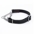 thumbnail image 3 of Stainless Steel Chain Martingale Collars, Durable Anti-Escape Training Collar With Genuine Leather Details, Reflective For Enhanced Visibility, 3 of 5