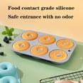 thumbnail image 2 of Food grade silicone donut mold， Heat-Resistant,Easy to operate, stable molding,even heating and Easy to Release for DIY Baking and Kitchen Supplies, 2 of 8