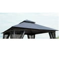 thumbnail image 5 of CoSoTower 10X10 ft Patio Double Roof Gazebo Replacement Canopy Top Fabric, Gray, 5 of 6