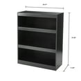 Mainstays Framed 3Shelf Bookcase, True Black Oak