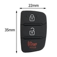 thumbnail image 2 of Car Key Shell Pad 3 Botones Flip Reemplazo remoto para Hyundai (Tipo 2), 2 of 7