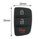 thumbnail image 4 of 3 botones Flip Remote Car Key Shell Pad reemplazo para Hyundai (tipo 2) Ehuebsd Accesorios para autos y motos, 4 of 4