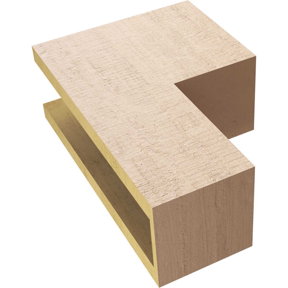 5"W x 10"D x 15"H Classic Chapel Hill Rough Cedar Woodgrain TimberThane Corbel, Primed Tan