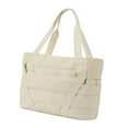 thumbnail image 3 of Bolsa de mano acolchada con correa para esterilla de yoga Bolsillos de almacenamiento para artículos húmedos y secos Bolsa de mano para gimnasio Beige, 3 of 9