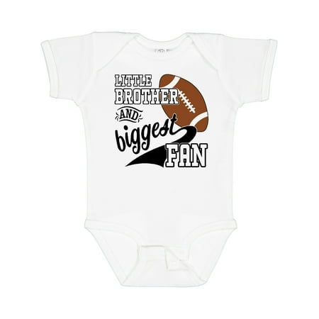 

Inktastic Little Brother and Biggest Fan- Football Player Gift Baby Boy Bodysuit