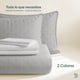 thumbnail image 2 of Dreamlab Edredón Queen Ligero y Juego de Sábanas con Fundas de Almohada Decorativas (7 piezas). Set de Colcha Ligera y Sábanas para Cualquier Temporada. Hipoalergénico. Trébol, Gris Claro / Blanco, 2 of 10