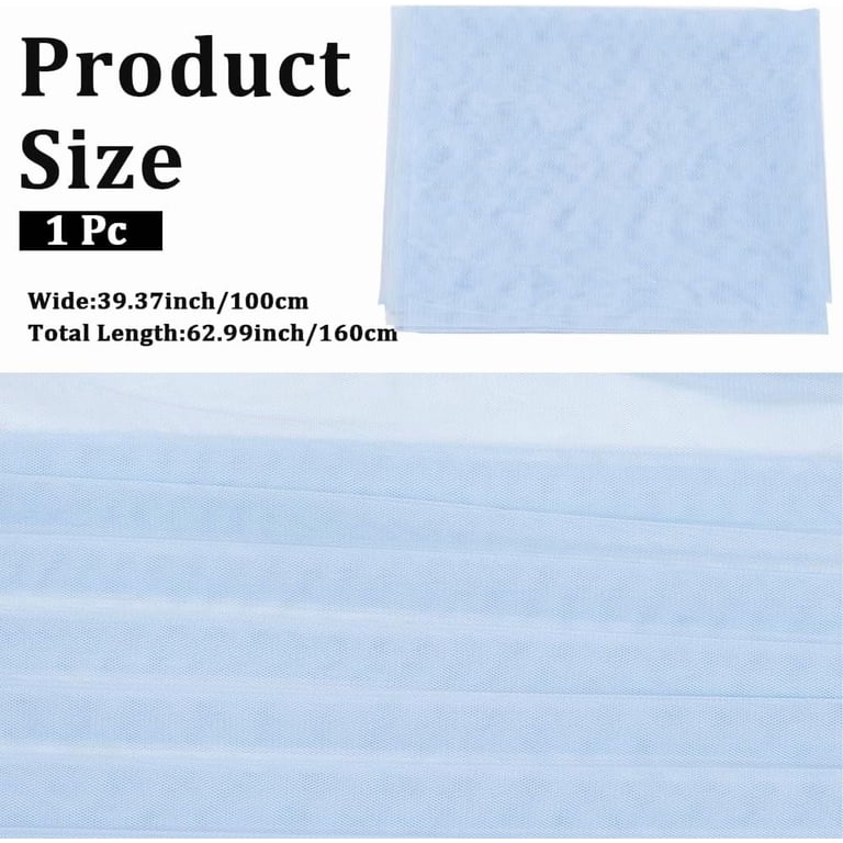 blue net fabric for dress 63 Inch Light Netting Mesh Polyester Breathable Mosquito Cloth by The Yard Soft Voile Solid Sheer Tulle Fabrics Sewing Making Craft luxury dresser Long Sleeve Lace Backless Material:SILK Styled digitally by My