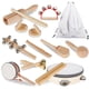 thumbnail image 1 of Hvxrjkn Set Musical Instruments de 7 Pzas, Instruments de Percusión de Madera para Bebé, Kids y Niños Pequeños, Set de Juguetes de Madera Pura para Niños, 1 of 7