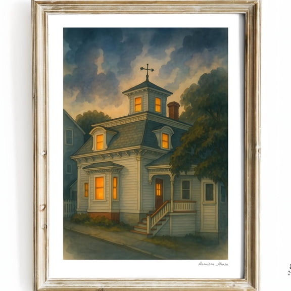 Miluva Hocus pocus wall art dennison house witches movie art fall autumn max & dani's house – Poster – Wall Art, 8x12 UNFRAMED