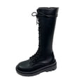 thumbnail image 1 of Zapatos para mujer, con cordones, suela gruesa, tacón grueso, botas altas de caballero para mujer, zapatos para correr, botas vaqueras, 1 of 2
