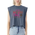 thumbnail image 2 of EcoLoom In The Waiting God Cap Sleeve Muscle Crop Shirt Women Sleeveless Baby Tee, 2 of 5