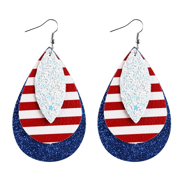 Xihbxyly Pendientes de Moda para El Día de La Independencia, Accesorios y Regalos para Mujer.