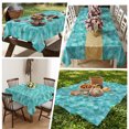 thumbnail image 6 of Green Geometric Rectangle Tablecloth, Farmhouse Abstract Neutral Motifs Waterproof & StainResistant Tablecloth, Washable Oil-proof Table Cover for Dining/Party/Wedding/Camping/Buffet 60x120 In, 6 of 9